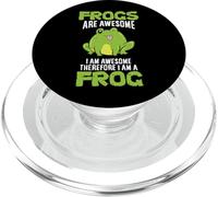 Funny Frogs are Awesome I'm Awesome Therefore I Am A Frog PopSockets PopGrip pour MagSafe