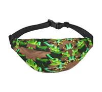 Funny Frogs Ceinture réglable Sac banane tendance résistant à l'eau Sac banane de randonnée pour voyage décontracté course randonnée cyclisme Noir Taille unique, Noir, One Size