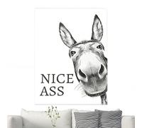 Funny Funny Bathroom Art | Canvas Animal Nice Ass Poster | Bathroom Wall Ar
