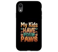 Funny Fur Parent Four Paws Animal Lover Design Coque pour iPhone XR
