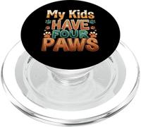Funny Fur Parent Four Paws Animal Lover Design PopSockets PopGrip pour MagSafe