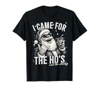 Funny Gag Christmas Santa est là Uniquement pour HO's and Whisky T-Shirt