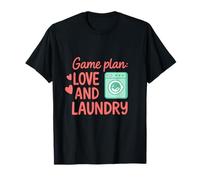 Funny Game Plan Love and Laundry Sports Mom T-Shirt