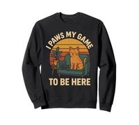 Funny Gamer Cat Jeu vidéo rétro Jeu de Mots Nerd Meme Cat Sweatshirt
