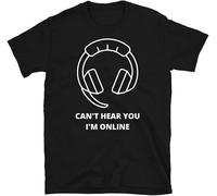 Funny Gamer Gift Headset Can't Hear You I'm Gaming Teen Adult Tee Shirt Manches Courtes(Medium)
