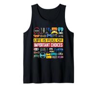 Funny Gamer Life is Full of Important Choice Gamer Gaming Débardeur
