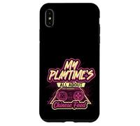 Funny Gamer Life Manette Chinoise de Jeux vidéo et de Nourriture Coque pour iPhone XS Max