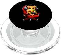 Funny Gamer Pizza Video Game Enthusiast Men Women Kids PopSockets PopGrip pour MagSafe