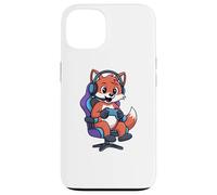 Funny Gamer Red Fox Gaming Video Game Enthusiast Boys Kids Coque pour iPhone 13