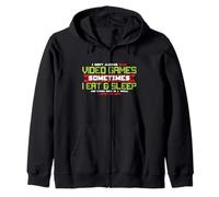 Funny Gamer Routines Eat Sleep Leave Room Citation Sweat à Capuche