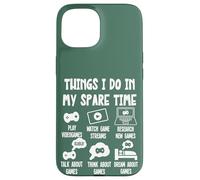 Funny Gamer Videogame Things I Do in My Spare Time, Gaming Coque pour iPhone 15