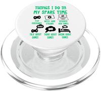 Funny Gamer Videogame Things I Do in My Spare Time, Gaming PopSockets PopGrip pour MagSafe
