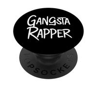 Funny Gangsta Rapper Christmas Pun Hip Hop Musique de Vacances PopSockets PopGrip Adhésif