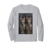 Funny Gangster Cat Gen Z Retro Hip Hop Gangsta 2 Cat Meme Manche Longue