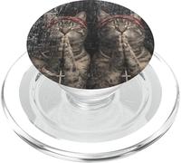 Funny Gangster Cat Gen Z Retro Hip Hop Gangsta 2 Cat Meme PopSockets PopGrip pour MagSafe