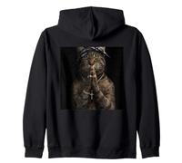 Funny Gangster Cat Gen Z Retro Hip Hop Gangsta Cat Meme Sweat à Capuche