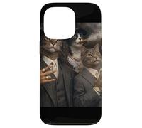 Funny Gangster Cat Gen Z Retro Hip Hop Well Dressed Cat Meme Coque pour iPhone 13 Pro