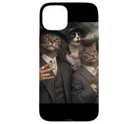 Funny Gangster Cat Gen Z Retro Hip Hop Well Dressed Cat Meme Coque pour iPhone 15 Plus