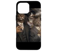 Funny Gangster Cat Gen Z Retro Hip Hop Well Dressed Cat Meme Coque pour iPhone 16 Pro Max