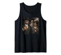 Funny Gangster Cat Gen Z Retro Hip Hop Well Dressed Cat Meme Débardeur
