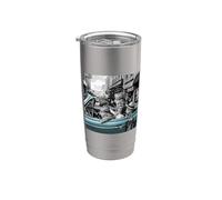 Funny Gangster Cats Street Design Gobelet isotherme en acier inoxydable double paroi