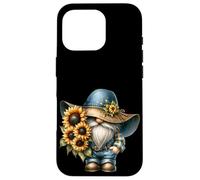 Funny Garden GNOME Grandpa with Sunflower Decor for Summer Coque pour iPhone 16 Pro