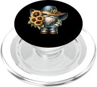 Funny Garden GNOME Grandpa with Sunflower Decor for Summer PopSockets PopGrip pour MagSafe