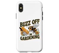 Funny Gardener Antisocial Bee Humour Buzz Off I'm Gardening Coque pour iPhone X/XS