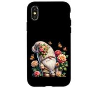 Funny Gardener Gnome For Butterfly Lovers Cute Flower Garden Coque pour iPhone X/XS