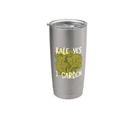 Funny Gardening Pun Kale, oui, je jardine Gobelet isotherme en acier inoxydable double paroi