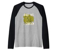 Funny Gardening Pun Kale, Oui, Je Jardine Manche Raglan
