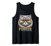 Funny Gay Cat Pride Rainbow Queer Lesbian CSD Party LGBTQ Débardeur