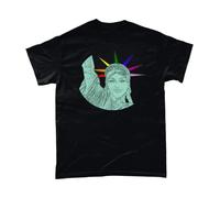 Funny, Gay, T-T-Shirts à Manches Courtes. Madonna as The Statue of Liberty! LGBT Gay T! Blk, L.png(Small)