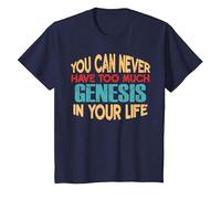 Funny Genesis Personalized Tshirt First Name Joke Item T-Shirt, Enfant, Bleu Marine, 10 Ans
