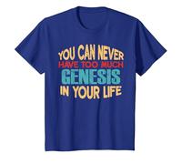 Funny Genesis Personalized Tshirt First Name Joke Item T-Shirt, Enfant, Bleu Royal, 6 Ans