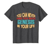 Funny Genesis Personalized Tshirt First Name Joke Item T-Shirt, Enfant, Chiné Foncé, 10 Ans