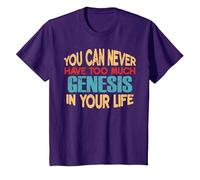 Funny Genesis Personalized Tshirt First Name Joke Item T-Shirt, Enfant, Violet, 3 Ans