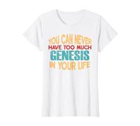 Funny Genesis Personalized Tshirt First Name Joke Item T-Shirt, Femme, Blanc, XL