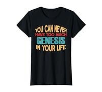 Funny Genesis Personalized Tshirt First Name Joke Item T-Shirt, Femme, Noir, S