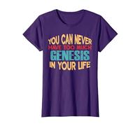 Funny Genesis Personalized Tshirt First Name Joke Item T-Shirt, Femme, Violet, XXL