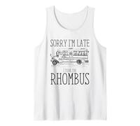 Funny Geometry Bus Math Bus Sorry I'm Late I Took The Rhombus Débardeur