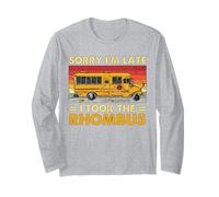 Funny Geometry Bus Math Bus Sorry I'm Late I Took The Rhombus Manche Longue