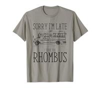 Funny Geometry Bus Math Bus Sorry I'm Late I Took The Rhombus T-Shirt