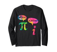 Funny Get Real Be Rational Sarcastic Pi Math Teacher Geek Manche Longue