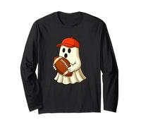 Funny Ghost Football Player Halloween Football Trainer Coach Manche Longue