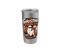 Funny Ghosting Halloween Shades Ghost Introverti Dating Humour Gobelet isotherme en acier inoxydable double paroi