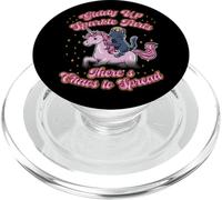 Funny Giddy Up Farts Chaos Spread Licorne Chat Noir PopSockets PopGrip pour MagSafe