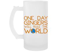 Funny Ginger Hair Rule The World Transparent Bière Agresser Transparent Beer Mug