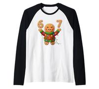 Funny Gingerbread Six Seven 67 Ice Cream Drip Christmas Meme Manche Raglan