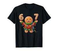 Funny Gingerbread Six Seven 67 Ice Cream Drip Christmas Meme T-Shirt